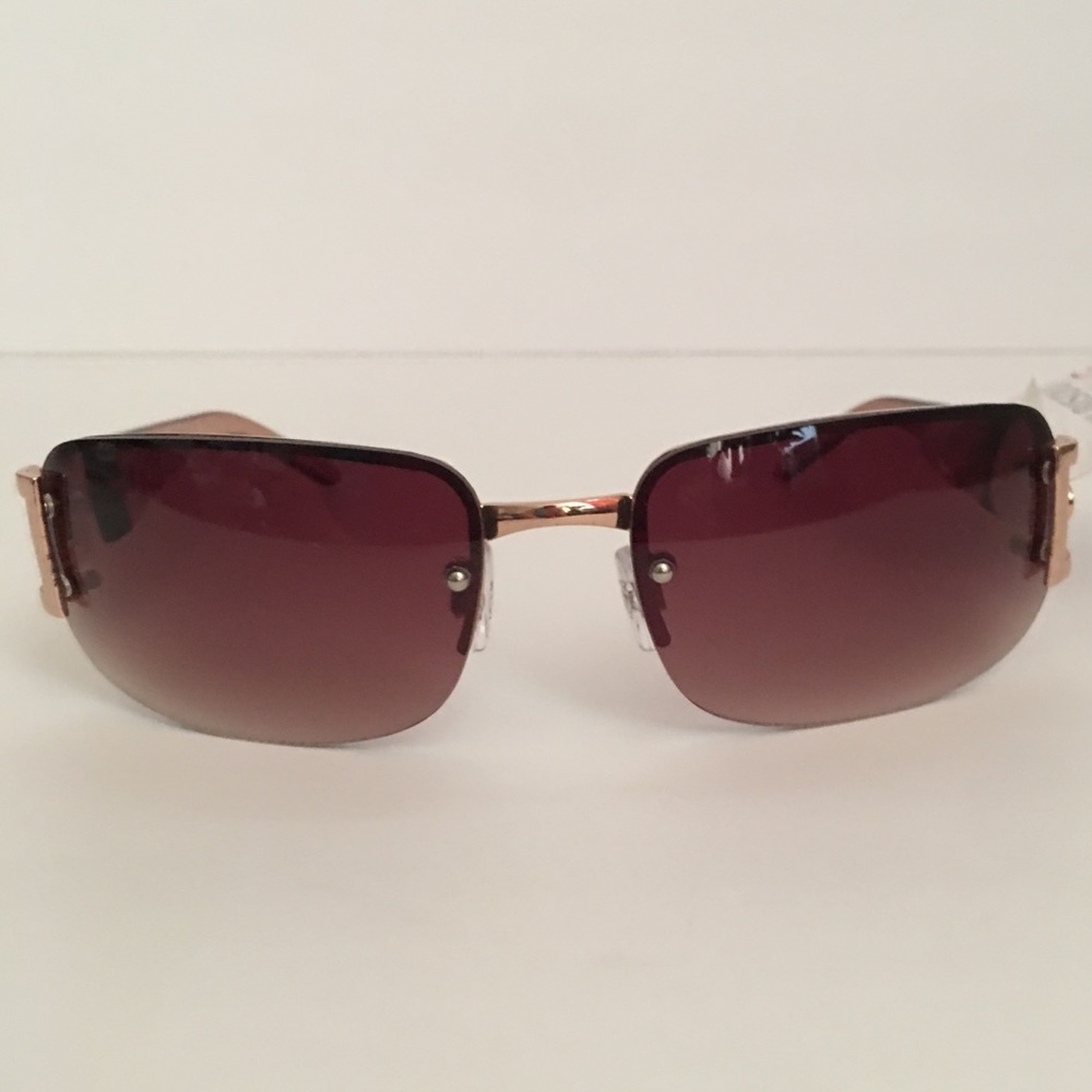 Rose Gold Sunglasses Bisou Bisou Rectangle